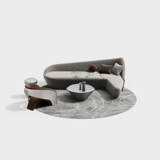 Combinaison de canapé moderne et table basse