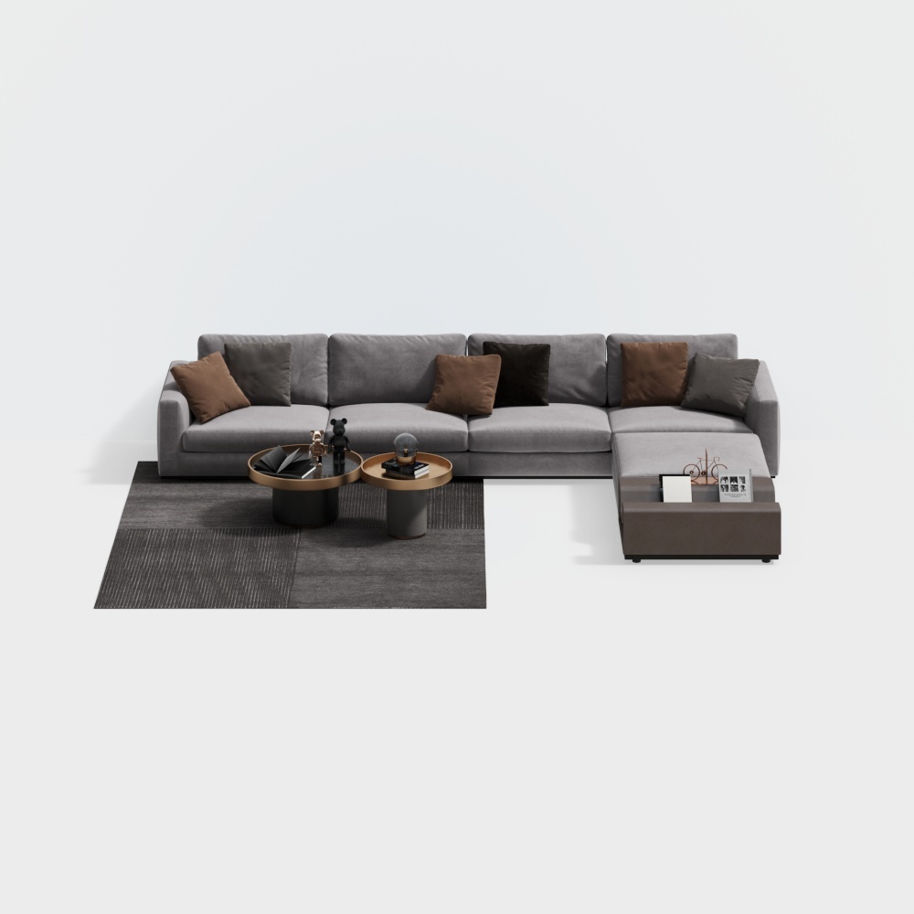 Italian Arflex Modern Sofa And Coffee Table Combination