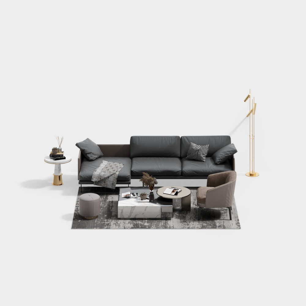 Modern sofa coffee table combination