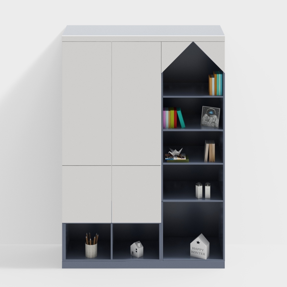 Modern wardrobe blue