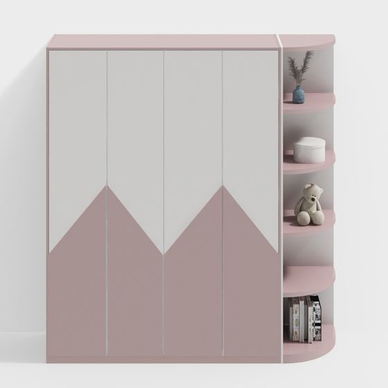 Pink Mountain Storage Cabinet 3D model