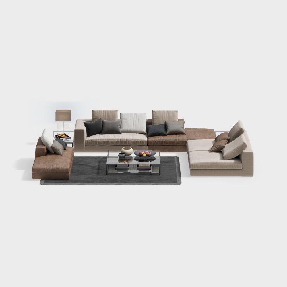 Italian Arketipo modern sofa coffee table