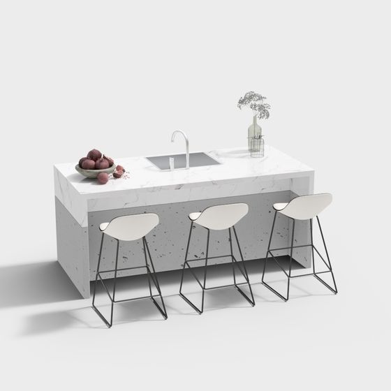Urban Kitchen Island 3D model