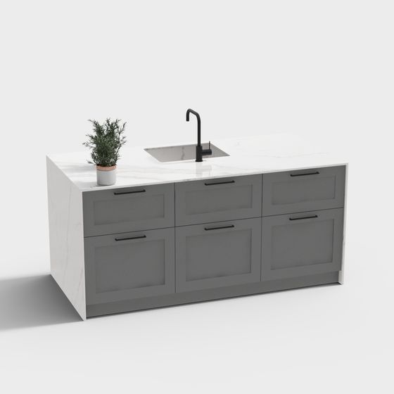 Urban Kitchen Island 3D model