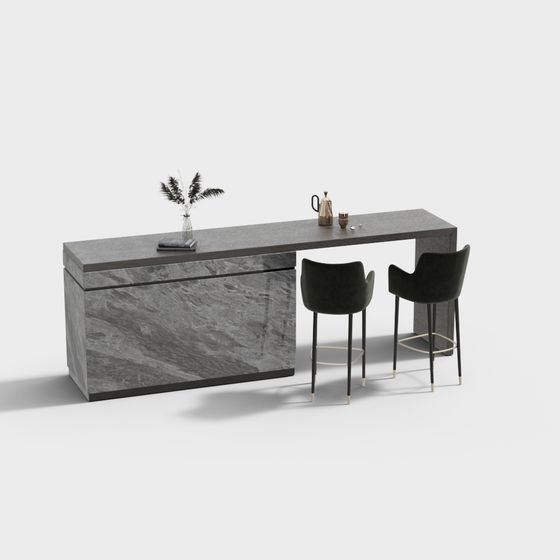 Urban Bar Counter 3D Model