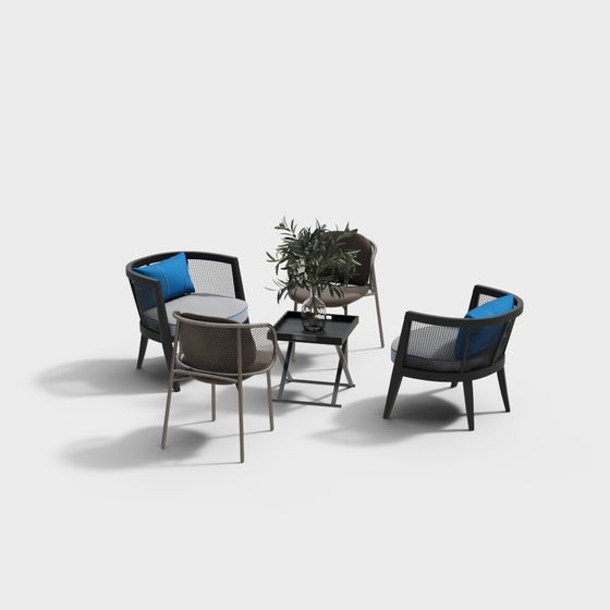 Mesa y sillas de exterior