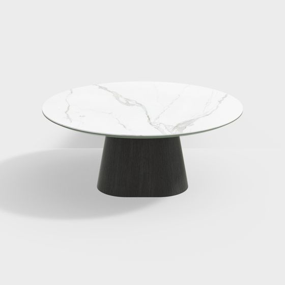 Stylish Low-Poly Round Table 3D model