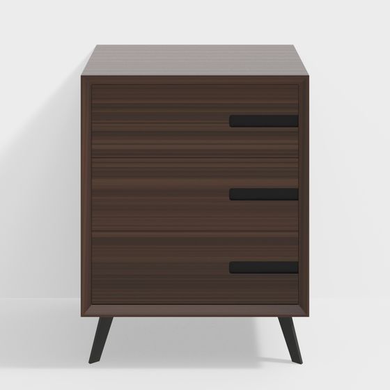 Mid-Century Modern Nightstand 3D model for Creative Spaces
