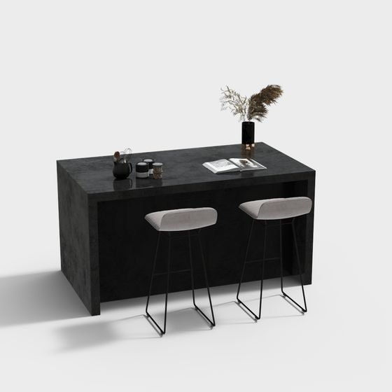 Minimalist Bar Counter 3D model