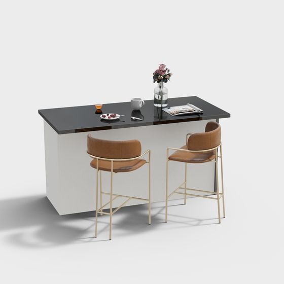 Elegant Low-Poly Bar 3D model