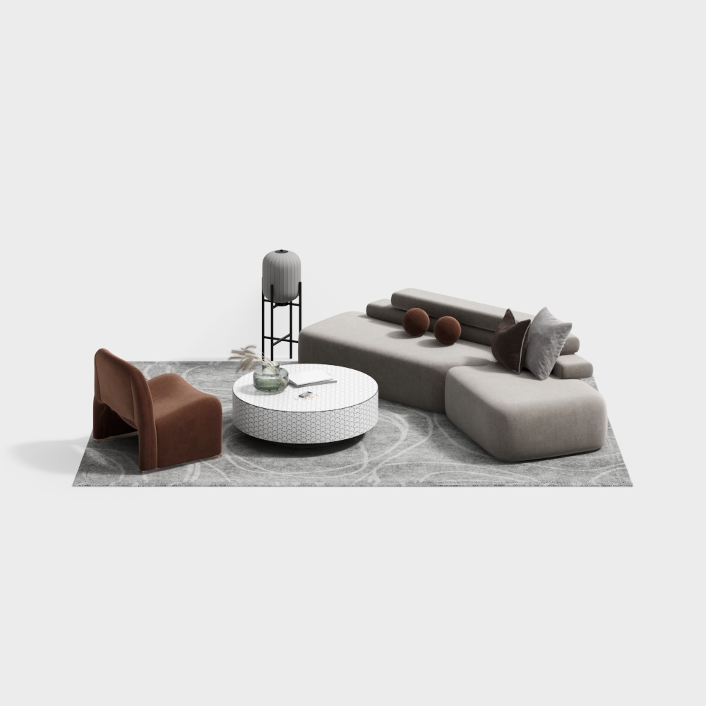 Modern sofa coffee table combination
