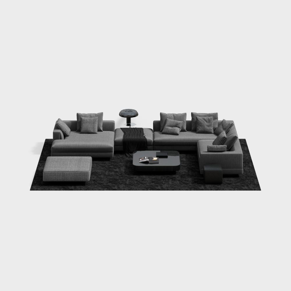 Minotti modern sofa coffee table combination