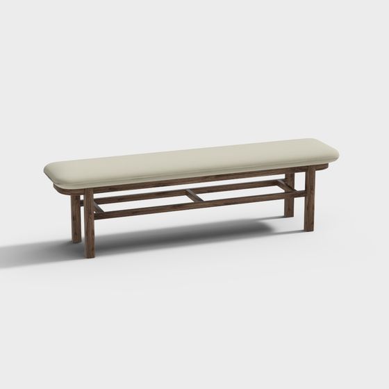 Chic LR1911A-Y1P Bench 3D Model for Stylish Spaces