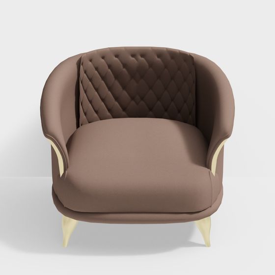 Chic Retro Armchair 3D model for Stylish Interiors