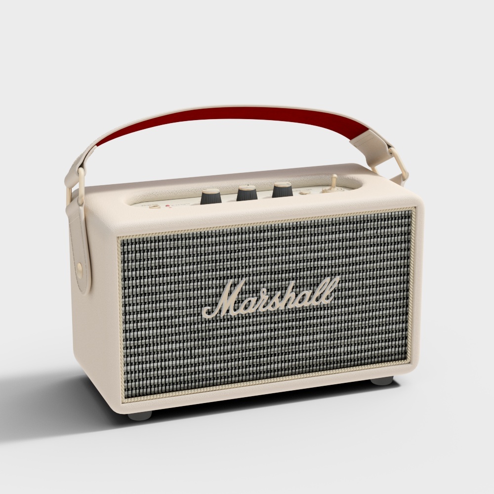 Retro Modern Marshall Stereo Radio 3D Model – Low-Poly Audio Device
