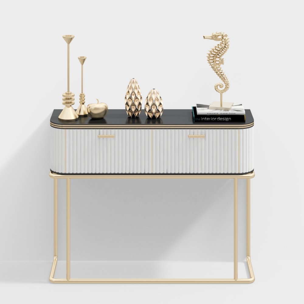 Light luxury entryway cabinet-10