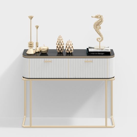 Elegant Living Room Sideboard 3D model