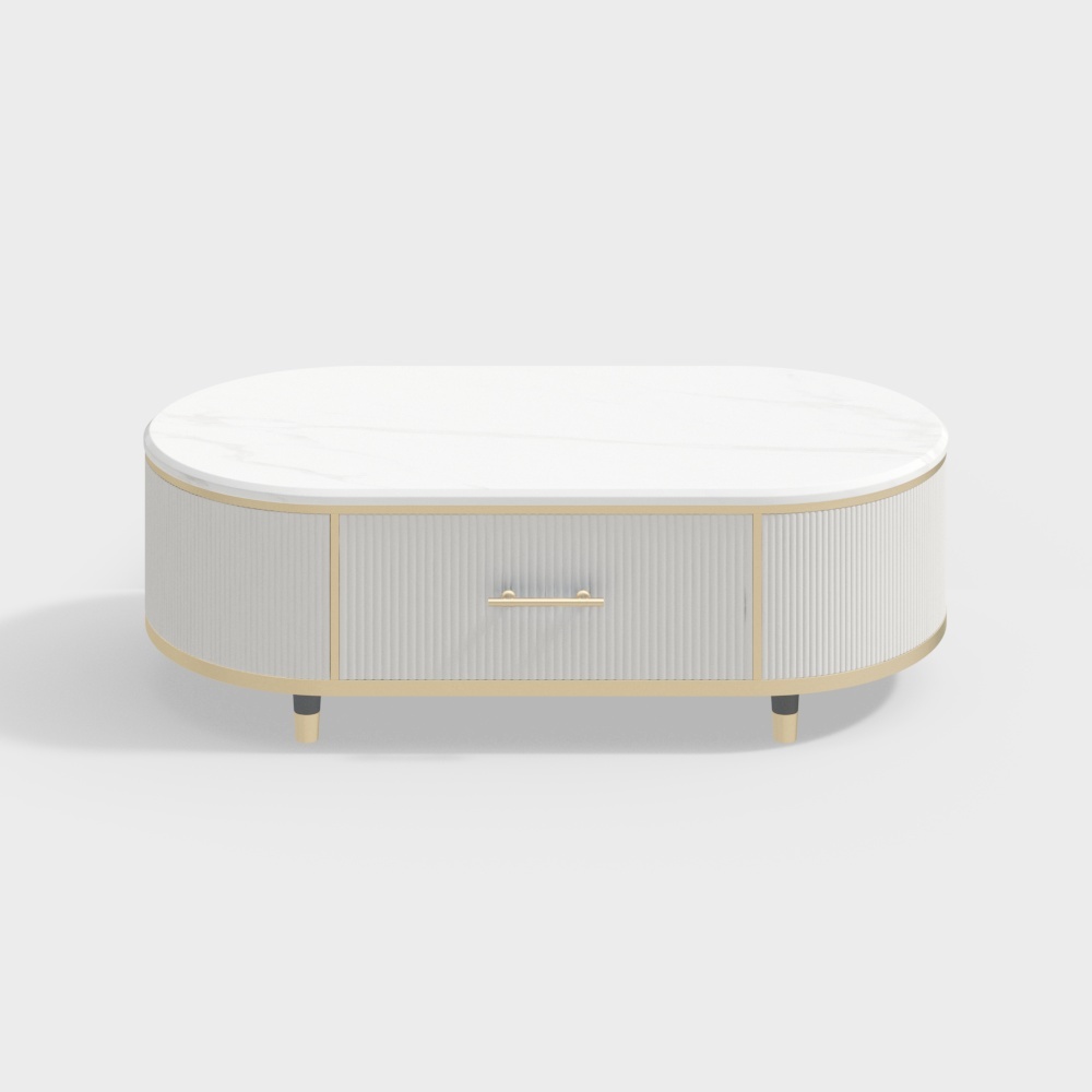 1.4m Marble Leather Coffee Table-BSGBA12-A-House of Light