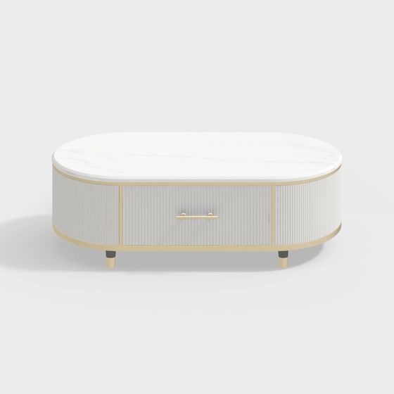 Elegant Round Coffee Table 3D model