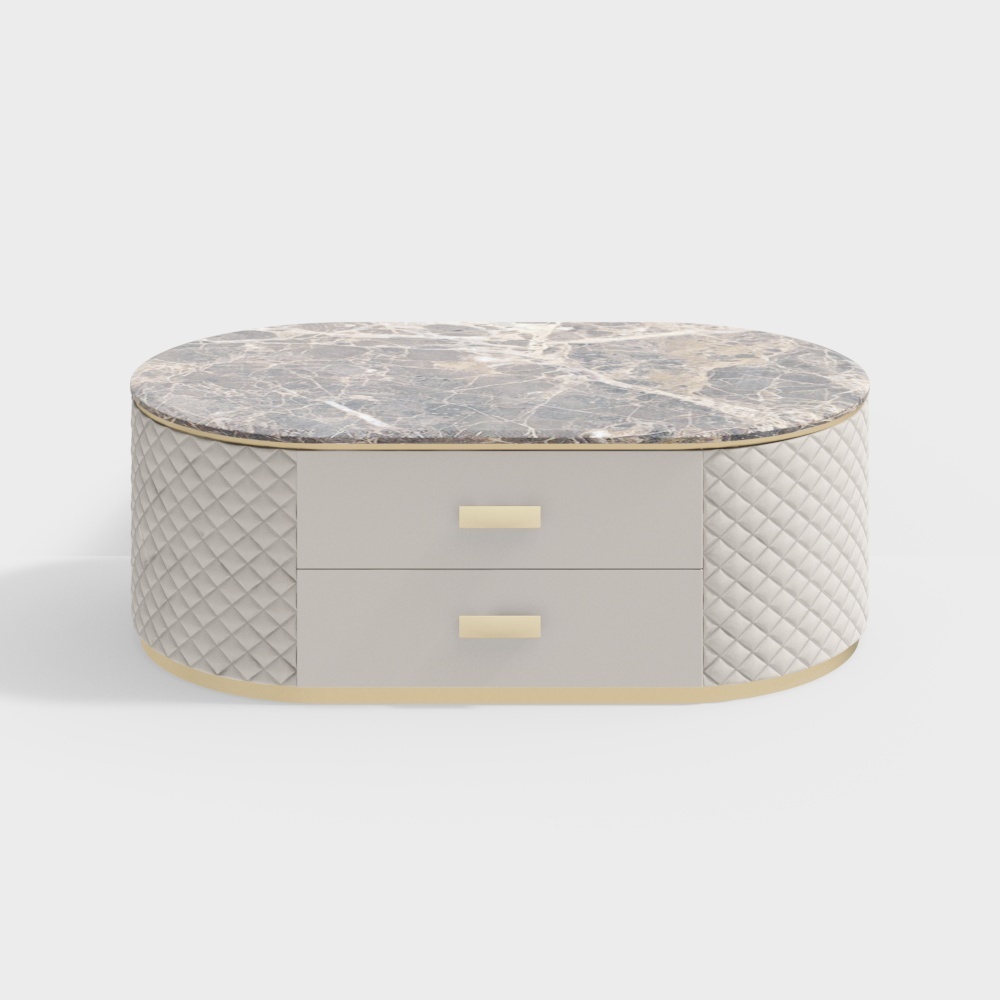 1.3m Marble Leather Coffee Table -BSGBA02B-House of Light