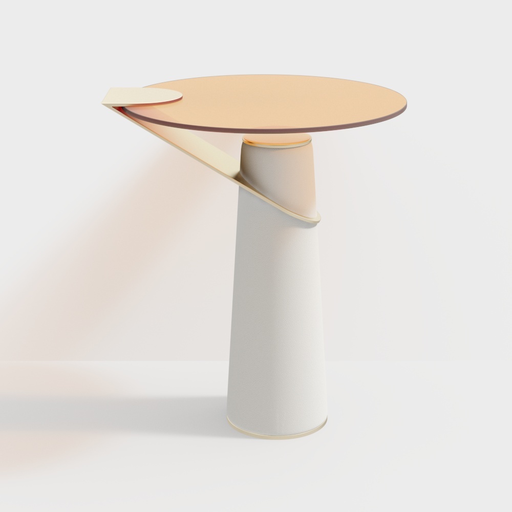 Diameter 0.6m cortical glass metal coffee table - BSGB07CJA - House of Light