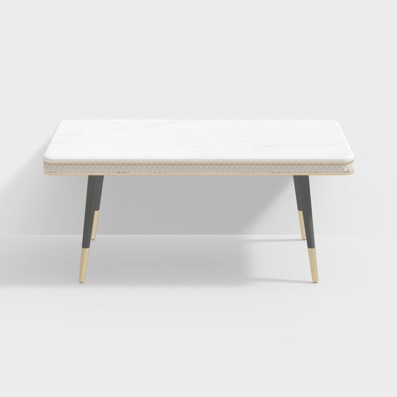 Stylish Marble Dining Table 3D model for Modern Interiors