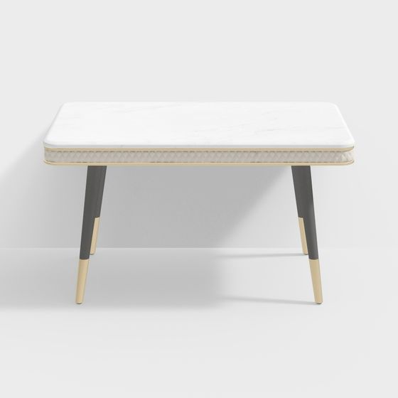 Stylish Marble Dining Table 3D model for Modern Spaces
