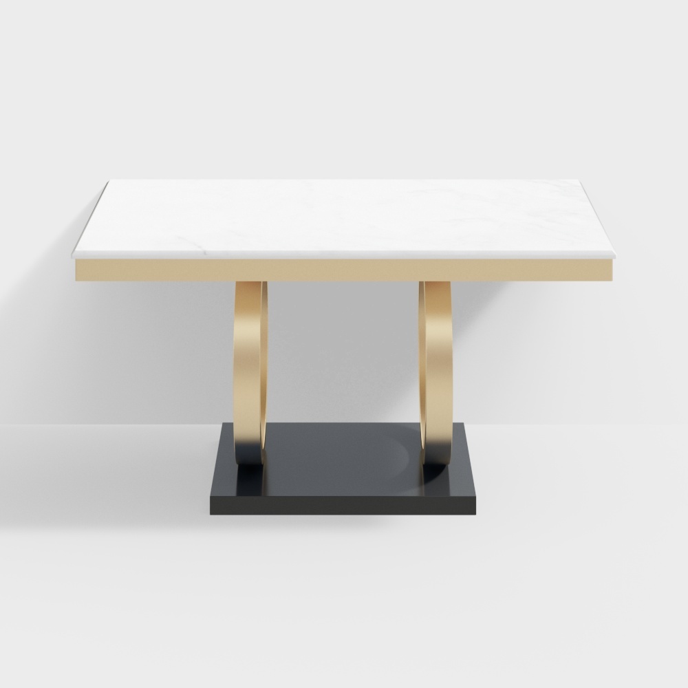 1.4m Marble Metal Dining Table - BSGF092 - House of Light