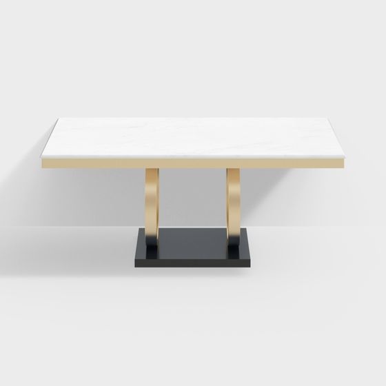 Elegant Marble Dining Table 3D model