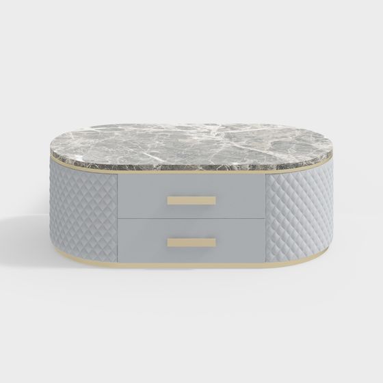 Elegant Low Poly Round Table 3D model