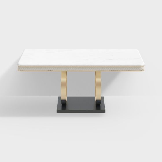 Elegant Marble Dining Table 3D model