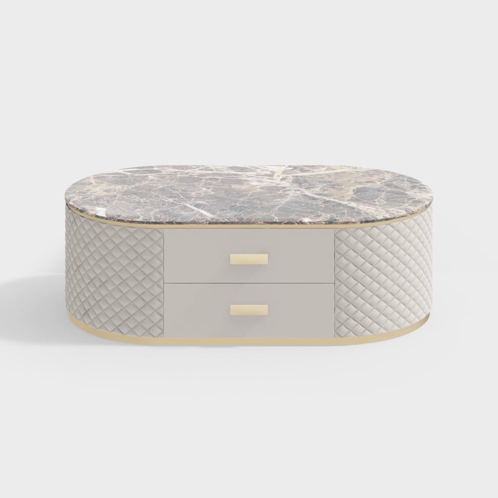 1.4m Marble Leather Coffee Table-BSGBA02B-House of Light