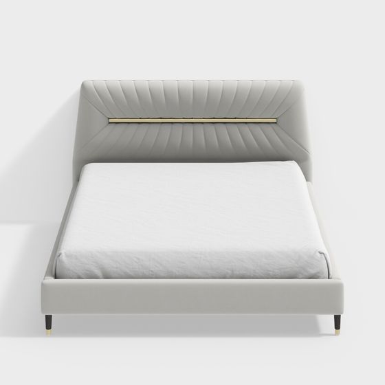 Urban Elegance Bed 3D model for Modern Interiors