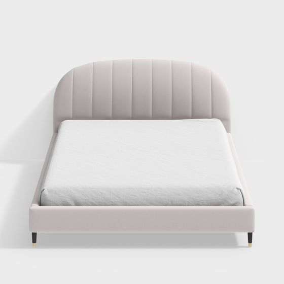 Elegant Bed Frame 3D model for Modern Spaces