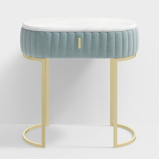 Elegant Round Side Table 3D model