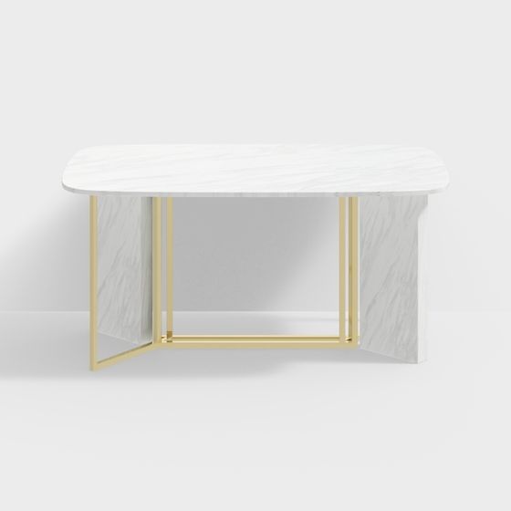 Sophisticated Marble Coffee Table 3D model