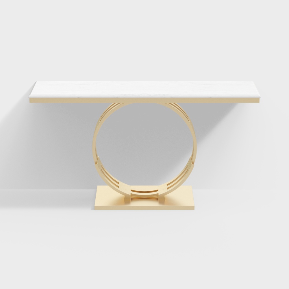 1.5m marble metal console table-BSGG805-