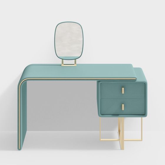 1,2 m Leder Metall Schminktisch-BSGZH06#