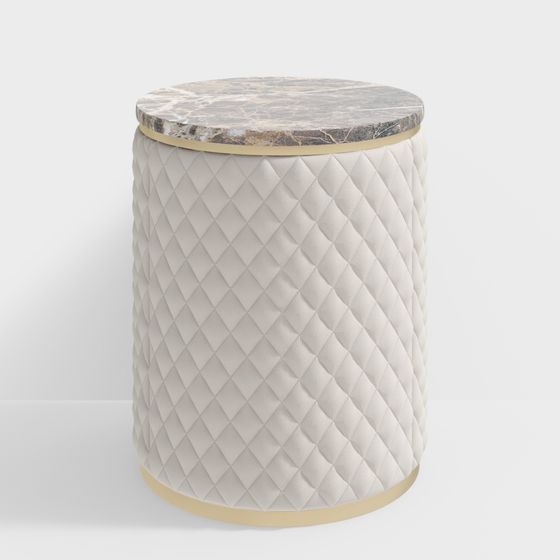 Elegant Round Stool 3D model