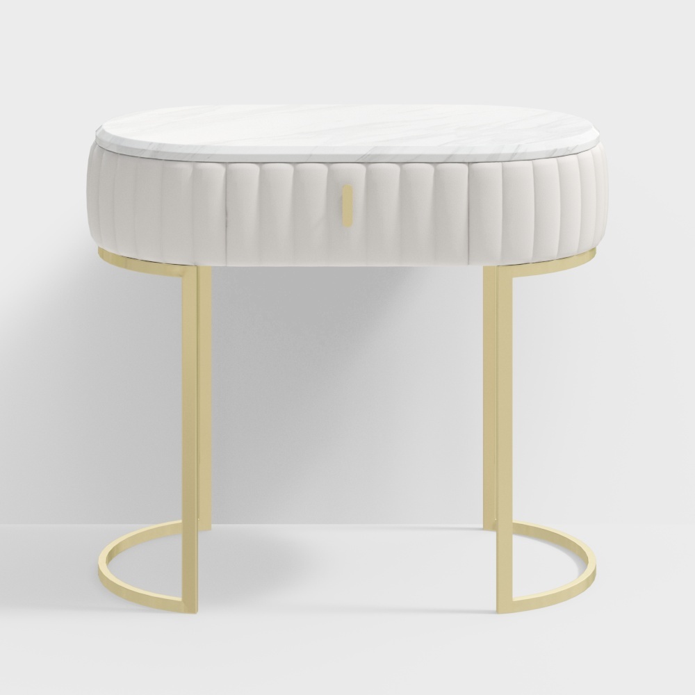 0.9m marble leather dressing table-BSGZBS062-