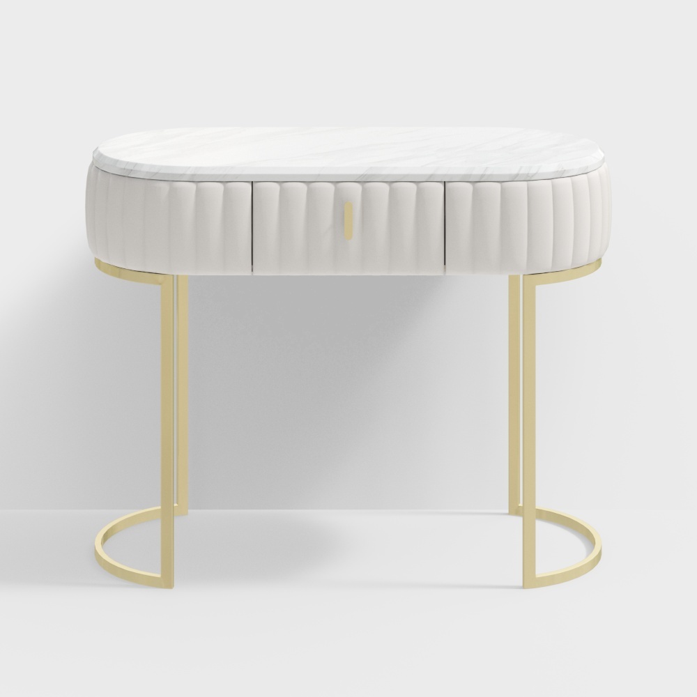 1m Marmor-Leder Schminktisch-BSGZBS062-