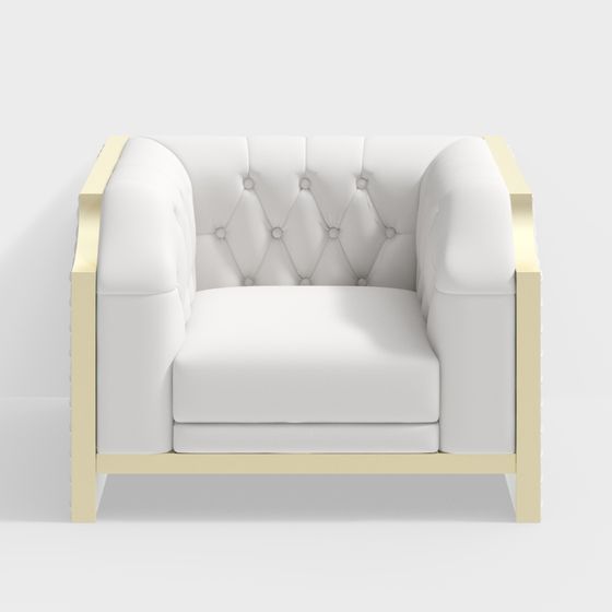 Urban Luxe Single Sofa 3D model