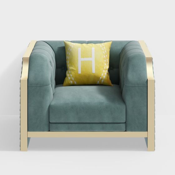 Luxurious Velvet Touch 3D Sofa Model