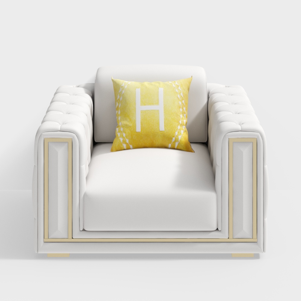 Divano monoposto in metallo pelle - BSGSP-53-Light House