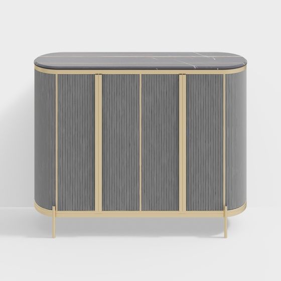 Art Deco Console Cabinet 3D model