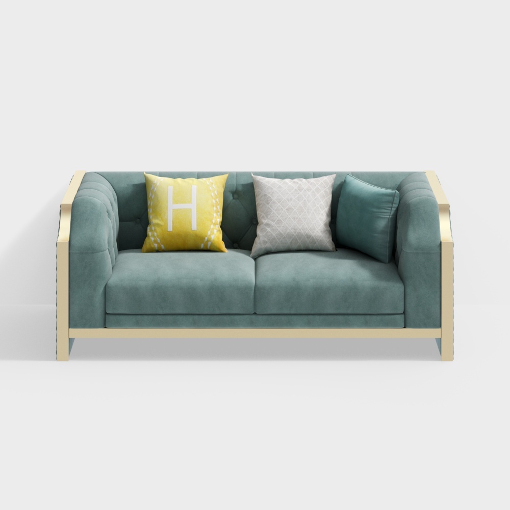Velvet three-person sofa - BSGS-RM - House of Light