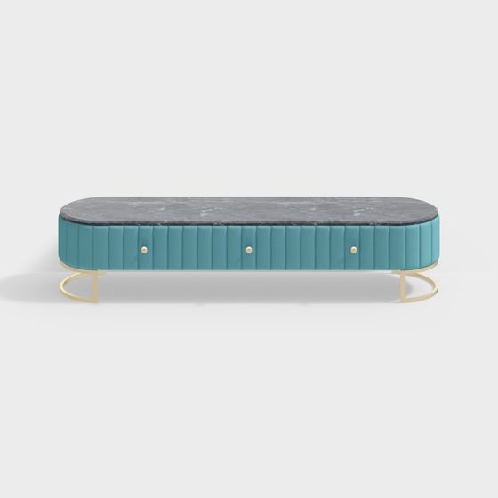 Elegant Long Bench 3D Model Design