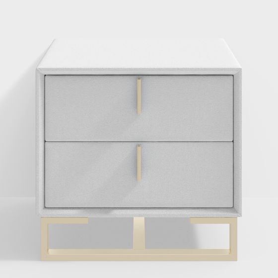 Stylish Urban Elegance Bedside Table 3D model