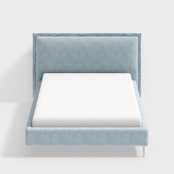 Velvet Dream 3D model Bed for Modern Interiors