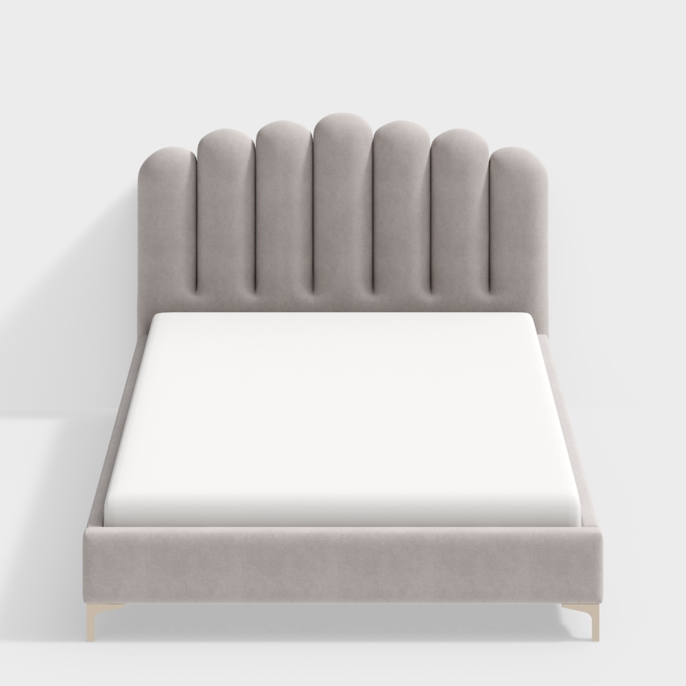 1,5 m Flanell-Doppelbett - BSGCK274 -